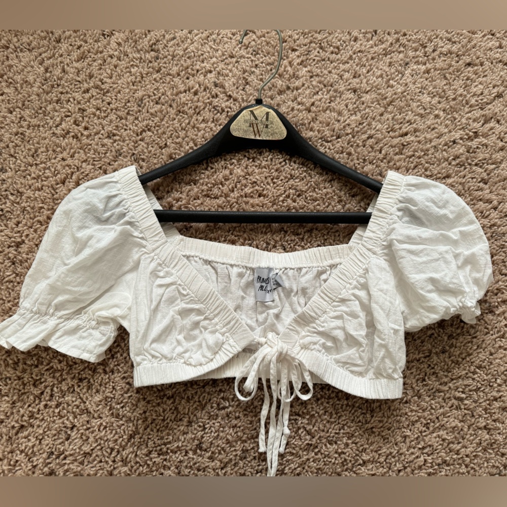 Princess Polly tie top. Will go with cute skirt (not included)